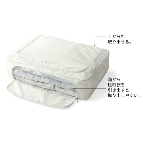 【HAPPY BAG】洗える防ダニ掛け布団＆ワイヤー入り布団収納ボックスセット