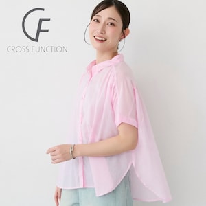 【クロスファンクション/CF】【8月21日再値下げ】 ネックギャザーシャツ