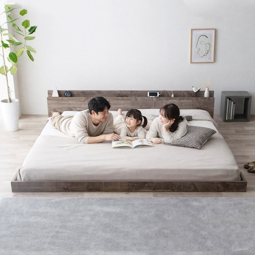つなげて広く使えるコンセント付きローベッド 【低くて安心】＜低ホルマリン＞
