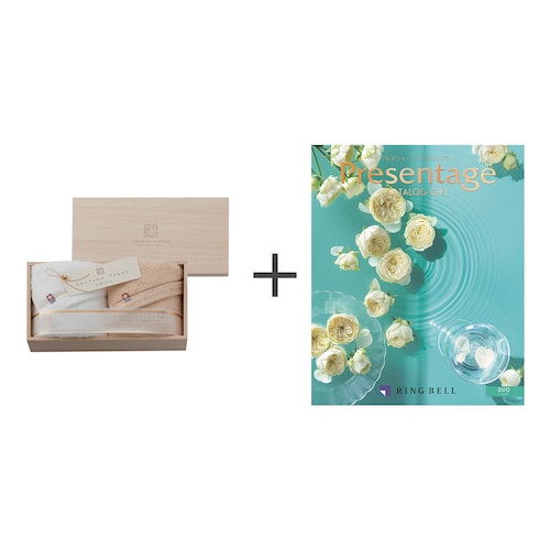 【送料無料】 【お取り寄せギフト】セット品 至福タオル2枚＋カタログギフト プレゼンテージ デュオ