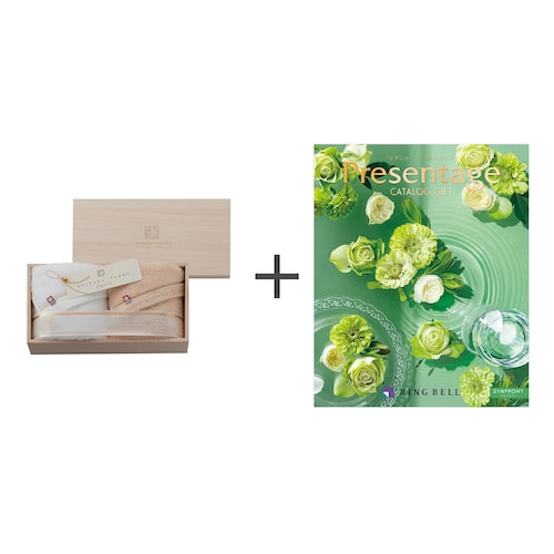 【送料無料】 【お取り寄せギフト】セット品 至福タオル2枚＋カタログギフト プレゼンテージ シンフォニー