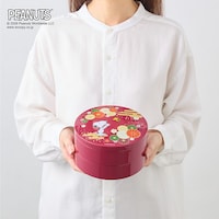 重箱サイズ／二段重：直径約16.5×10.5(高さ)㎝