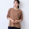 ワッフル素材の7分丈Tシャツ