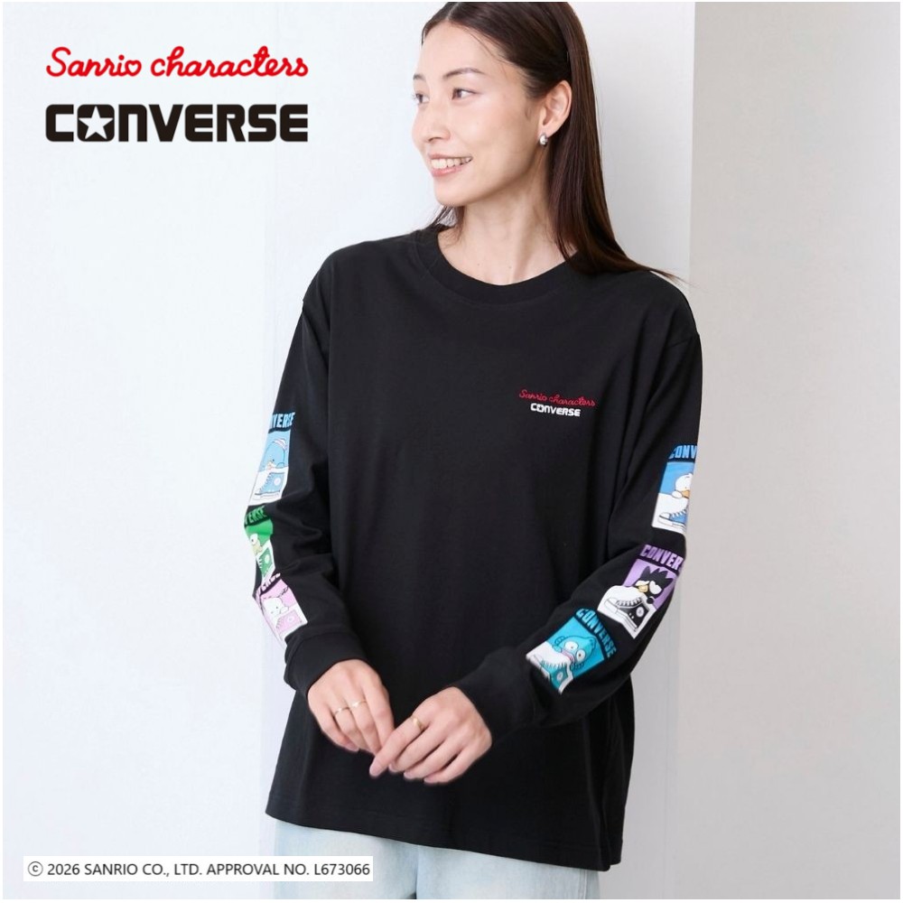 両袖のキャラクターが可愛い!長袖Tシャツ【ユニセックス】 両袖のキャラクターが可愛い!長袖Tシャツ【ユニセックス】