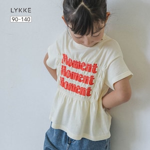【リッケ/LYKKE】【LYKKE PARTY】シャーリング半袖Tシャツ