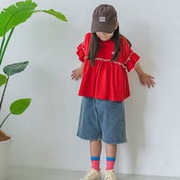 ケミカルブルー／モデル身長120cm、120サイズ着用
