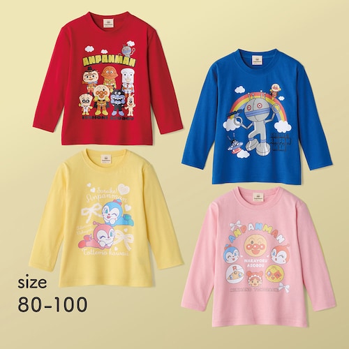 アンパンマン プリント長袖Tシャツ