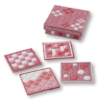 コースターセット　●収納ケース 約11×11×2.5（高さ）cm