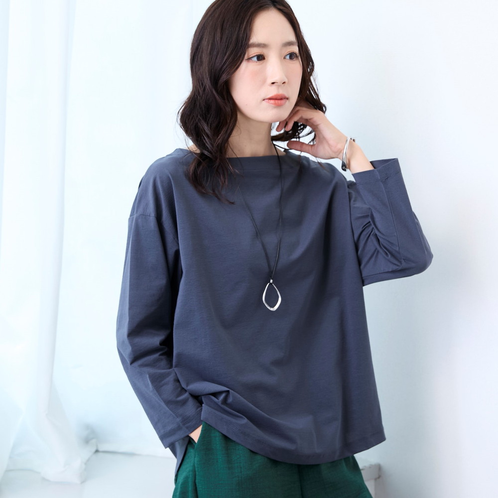 【クロスファンクション/CF】シルキーストレッチ7分袖Tシャツ