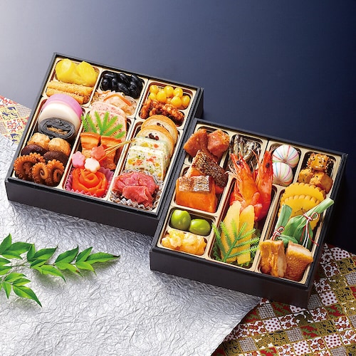 【予約商品】【11月10日まで10%OFF】 大阪〈一冨士〉和洋おせち二段重 うぐいす