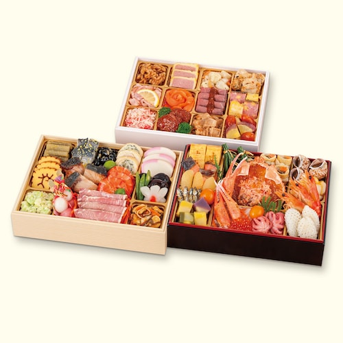 【予約商品】【11月10日まで10%OFF】 〈渡月庵×月香×宝生亭〉北陸温泉旅館コラボ 和洋おせち三段重