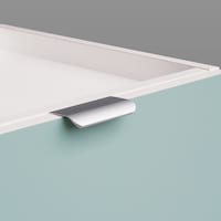 シンプルな手掛けの形状／引出しワゴン