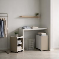 ホワイトウッド×ポリブルー／別売りのワークデスク（商品番号1247352）と併せて使用