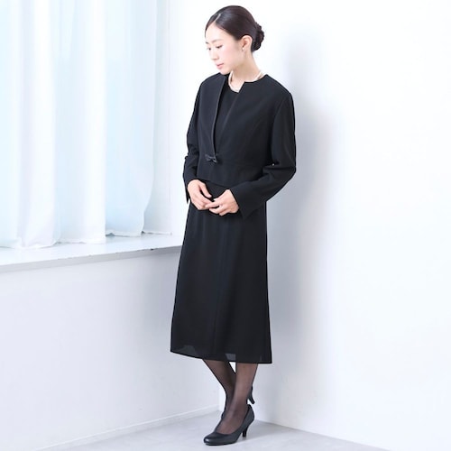 洗える 丈が選べるワンピースアンサンブル ＜喪服・礼服＞